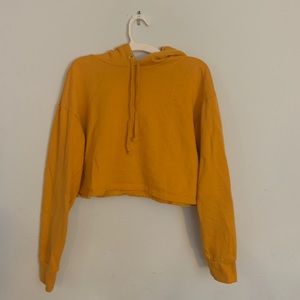 H&M Cropped Yellow Hoodie